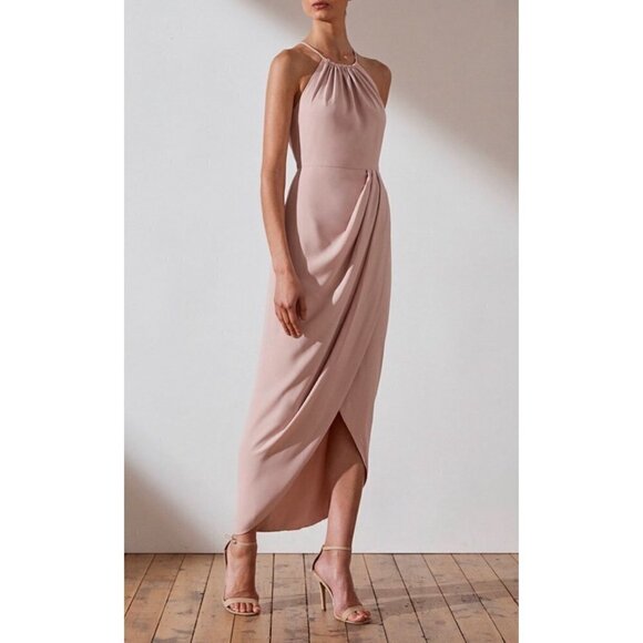 Shona Joy Core High Neck Dress Pink Womens Size 8 - Picture 3 of 16